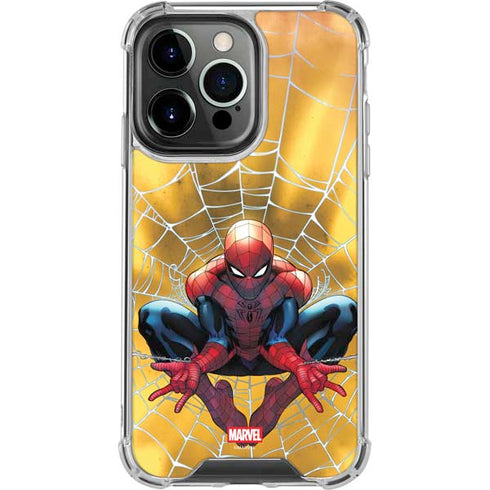 Marvel Spiderman Web Shooting iPhone 15 Pro Clear Case